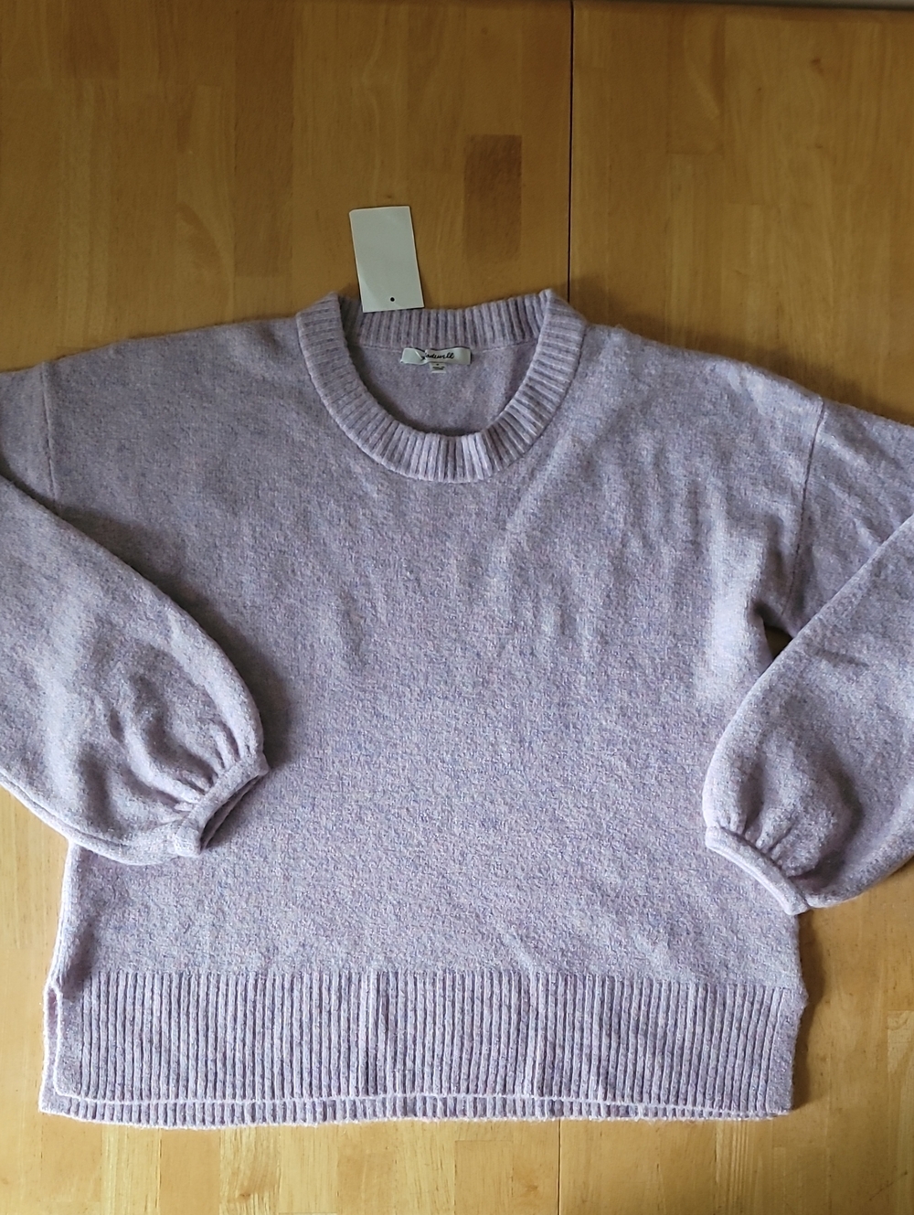 Madewell Wool Blend Balloon-Sleeve Pullover Sweater - Picture 4 of 13